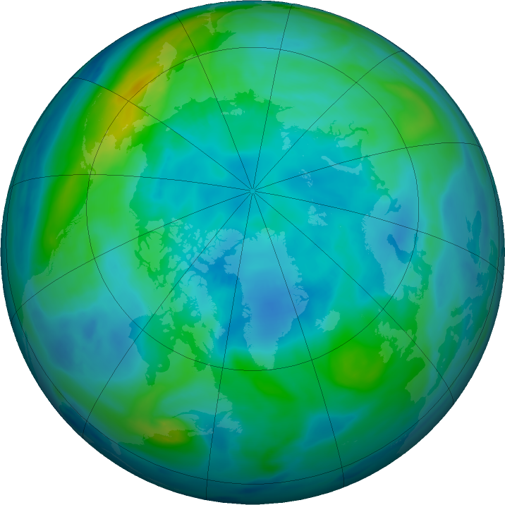 Arctic ozone map for 17 October 2019